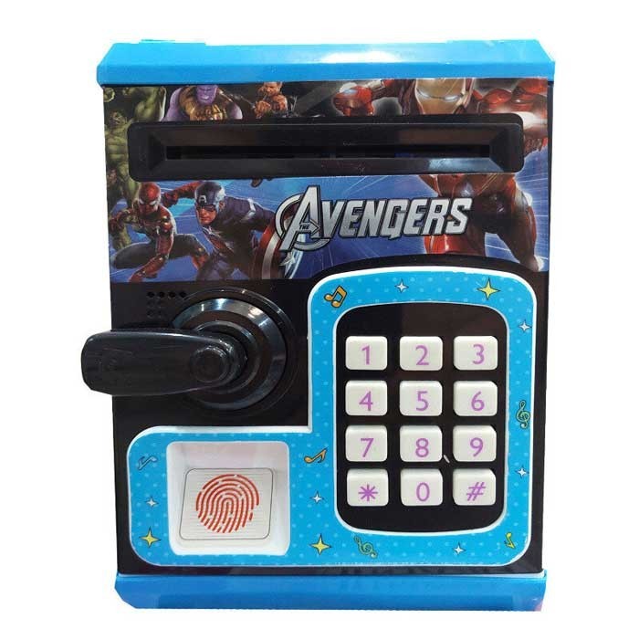 

Детский сейф-копилка с кодовым замком и отпечатком пальца Avengers