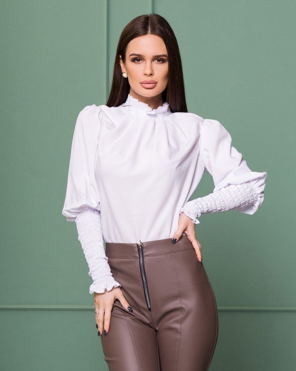 

Блуза ISSA PLUS SA-374  белая, Блуза ISSA PLUS SA-374 L белая