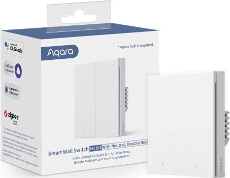 

Умный выключатель EU Aqara Wall Switch H1 (с нейтралью) две клавиши WS-EUK04