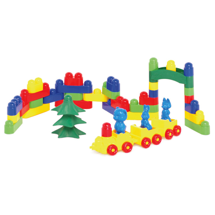 

Пластиковий конструктор "Майстер блок" №2 Colorplast 1-024 54 елементи