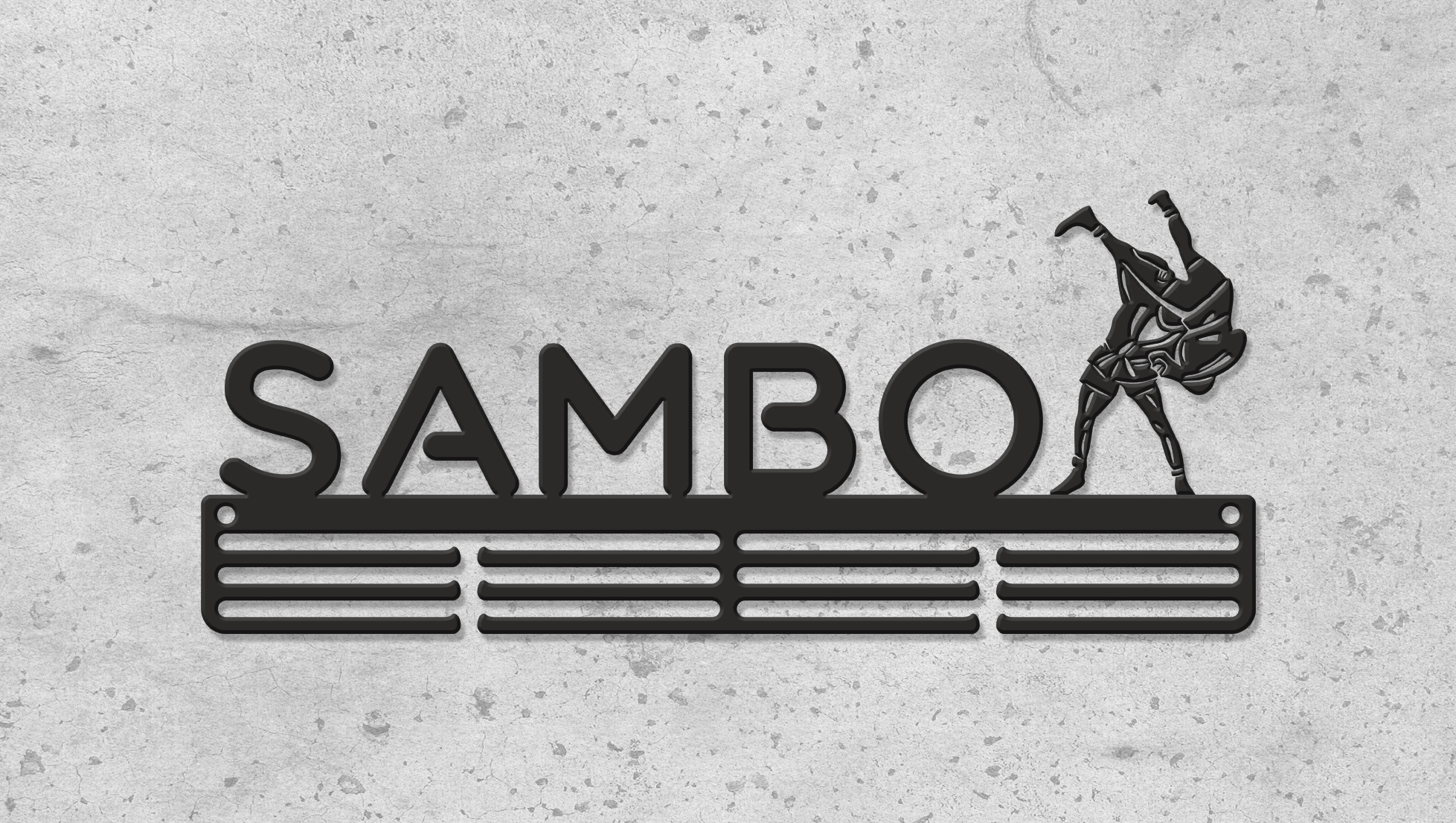 

Медальница "E-Trophy" Sambo Стальная (черный)