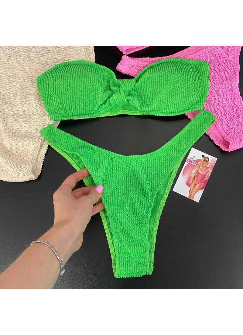 

Купальник бандо из испанской жатки Modern Boutique травяной,  К811, Купальник бандо из испанской жатки Modern Boutique травяной, S К811