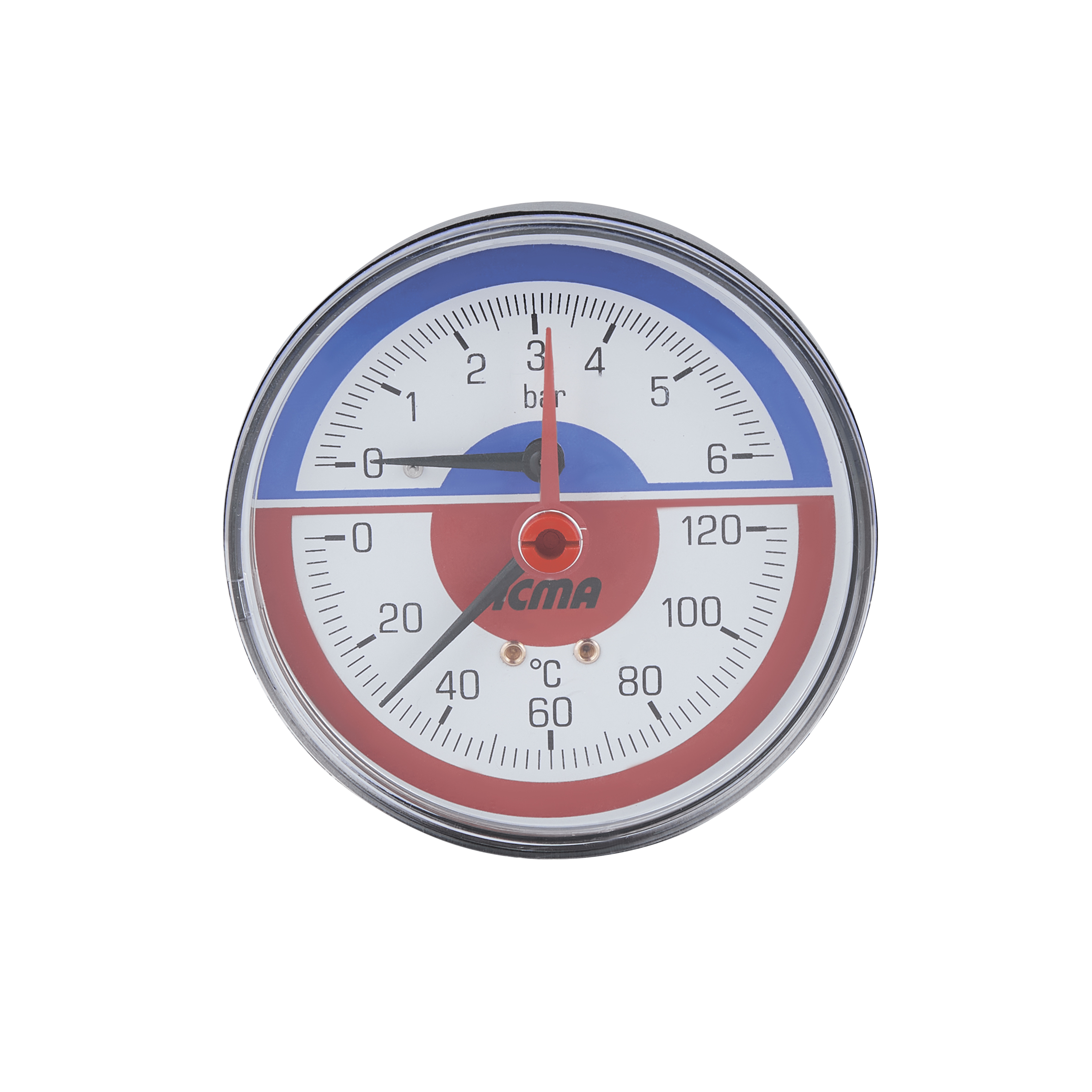 

Термоманометр Icma 1/2" 0-6 бар, заднее подключение №259