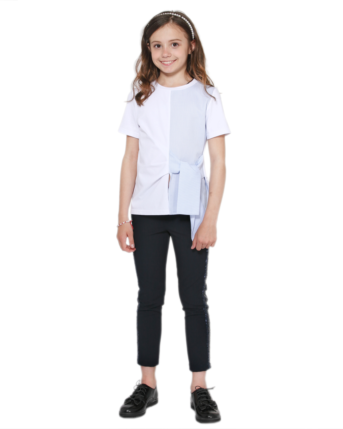 

Футболка комбинированная с завязками Lukas Kids 152 белый(9223)