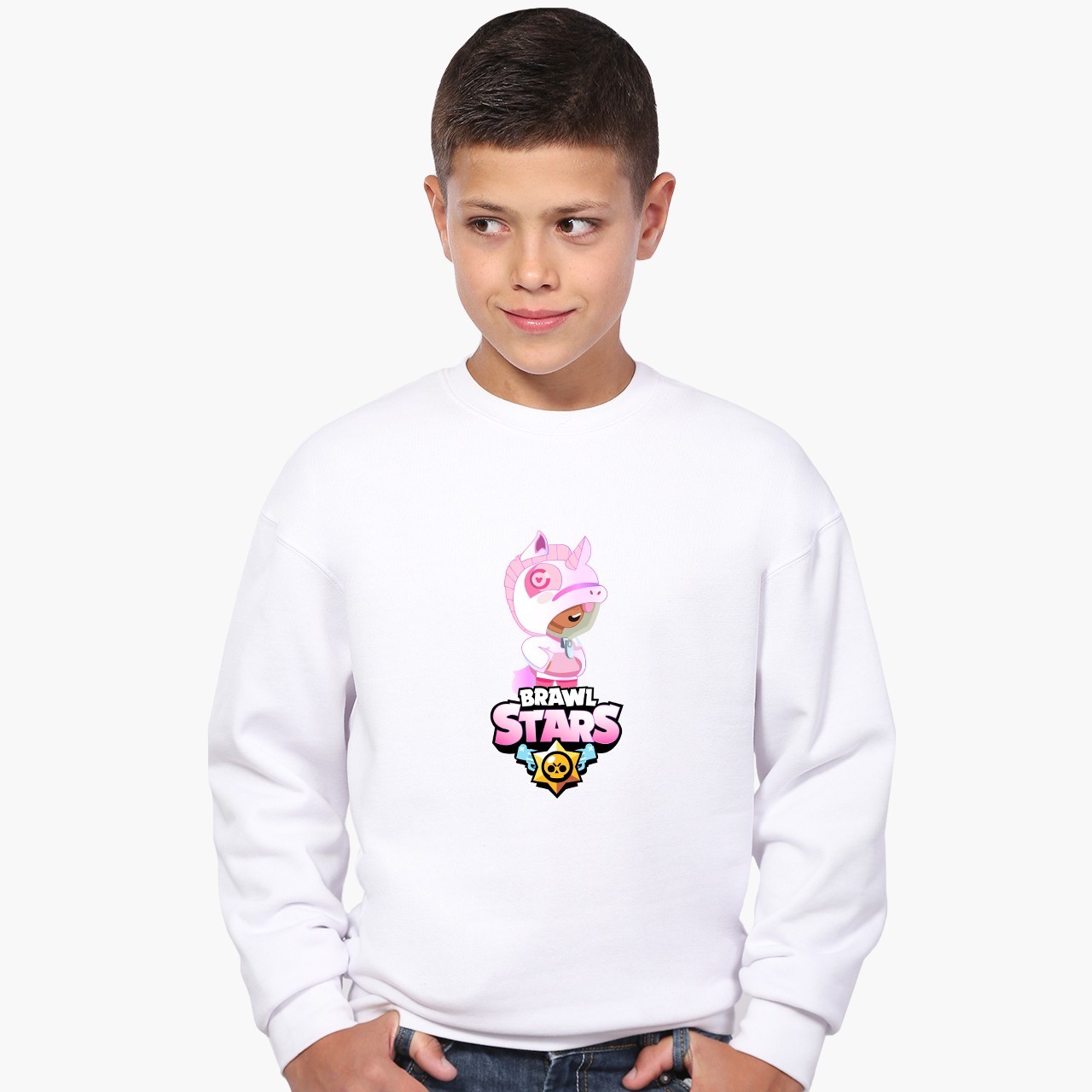 

Свитшот для мальчиков Бравл Старс (Brawl Stars) (9509-1472) 122-128 см Белый
