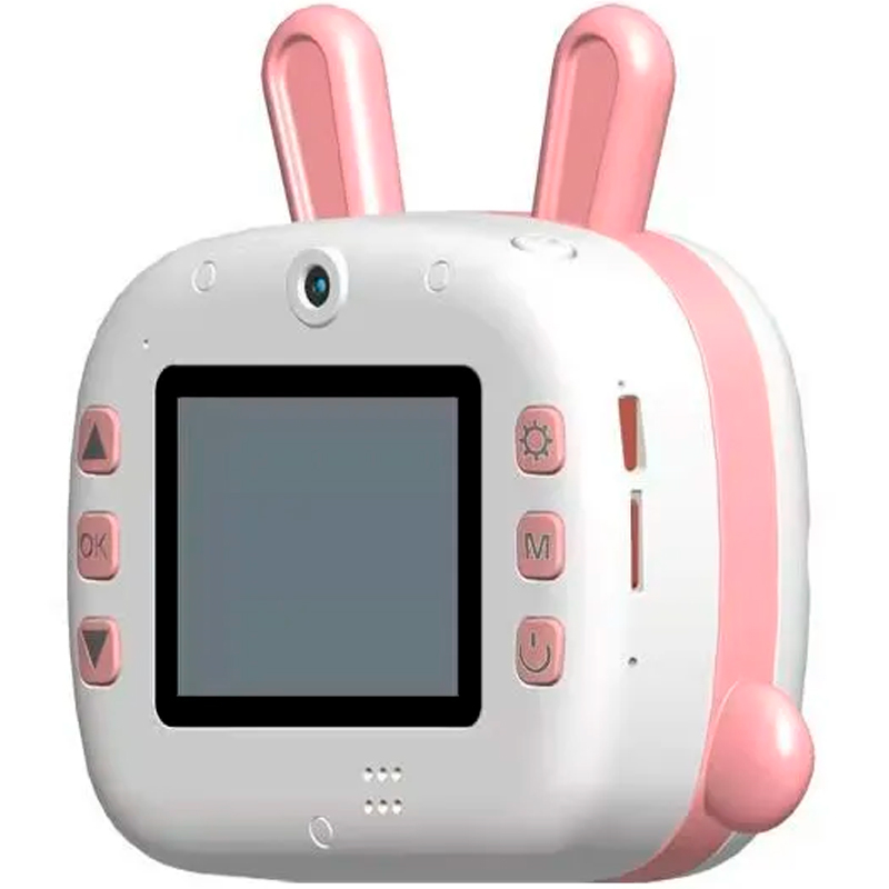 

Детский фотоаппарат с печатью Ч/Б фото KX-09AP (Rabbit) Pink
