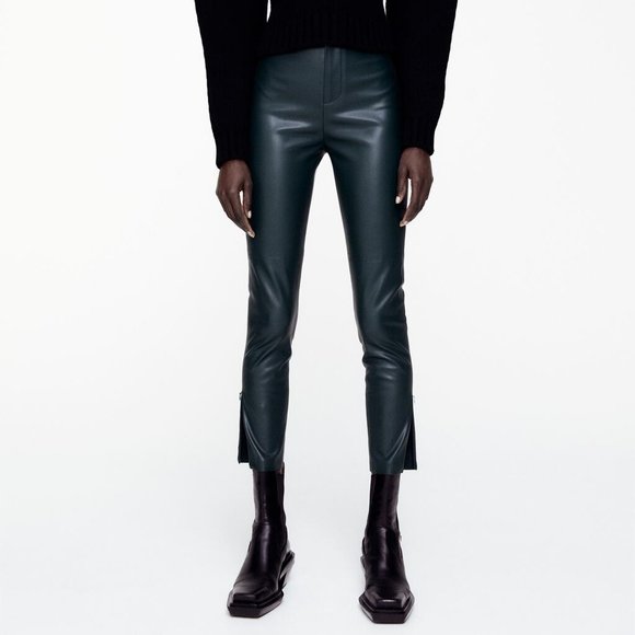 

Леггинсы Zara  темно зеленый 9640338500, Леггинсы Zara XS темно зеленый 9640338500