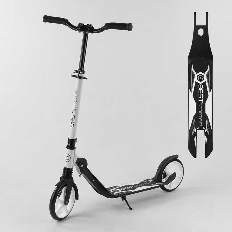 

Детский двухколесный самокат 87280 Best Scooter зажим руля, колеса PU - 20 см, 1 амортизатор