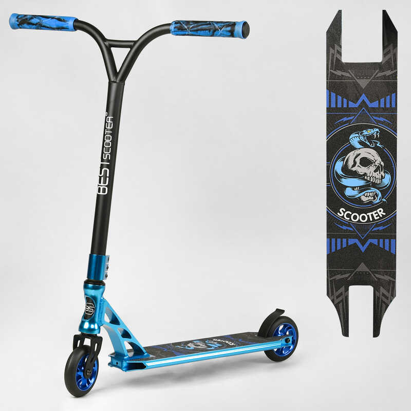 

Самокат трюковый BS-7615 Best Scooter HIC-система, пеги, алюминиевый диск и дека, анодированная покраска, колёса PU, d=110мм, ширина руля – 58 см