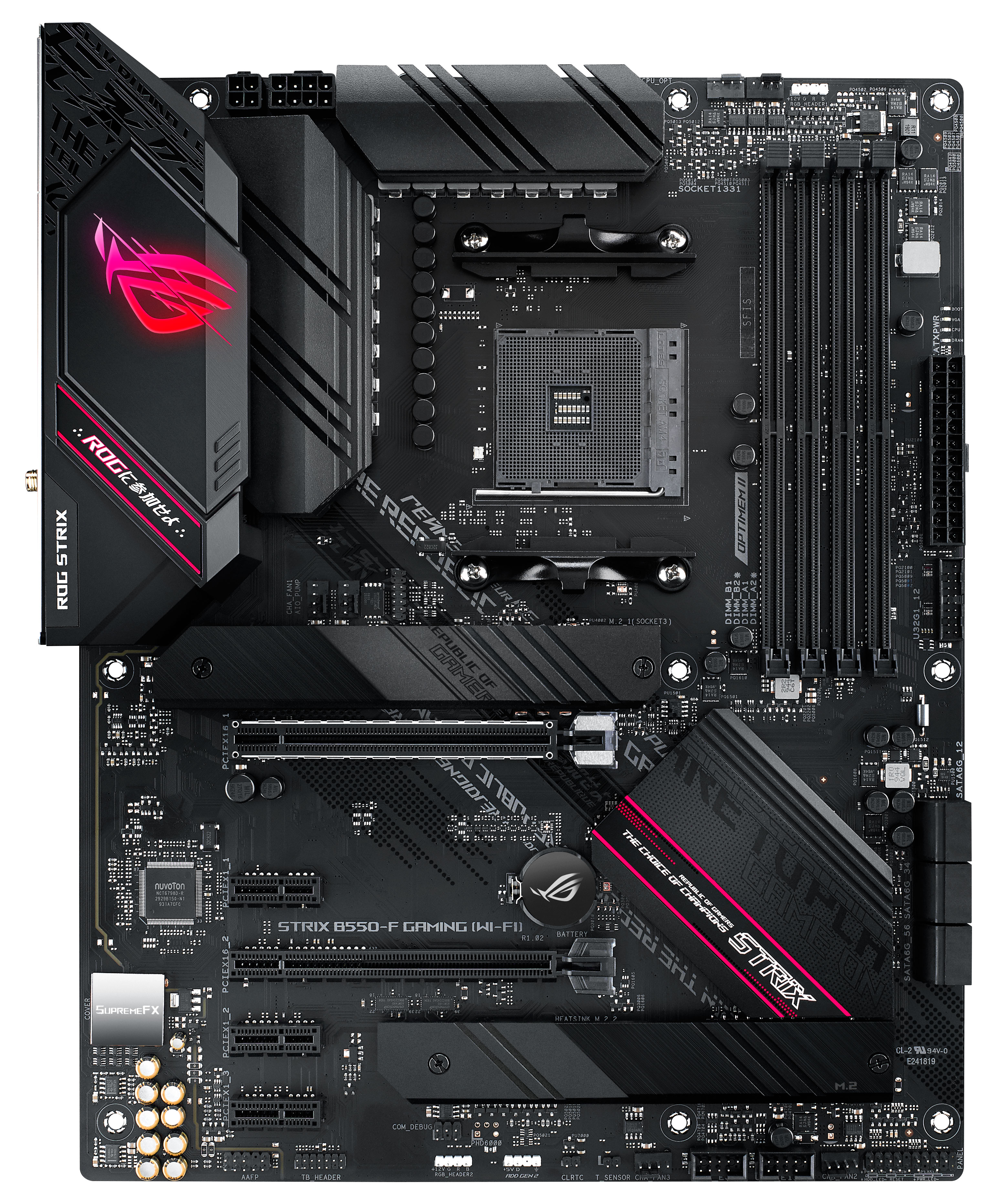 

Материнская плата Asus ROG Strix B550-F Gaming (Wi-Fi) (sAM4, AMD B550, PCI-Ex16)