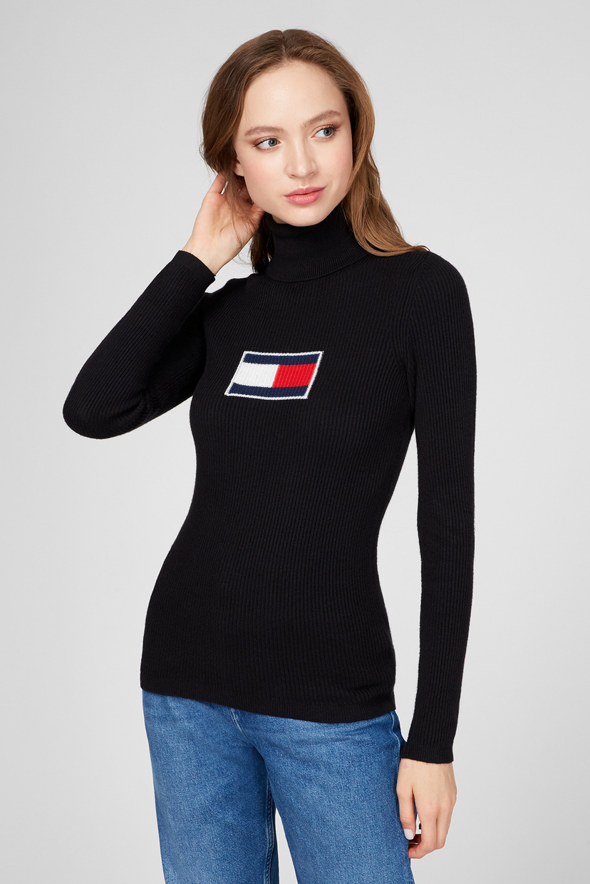 

Женский черный гольф Tommy Hilfiger XS DW0DW08857