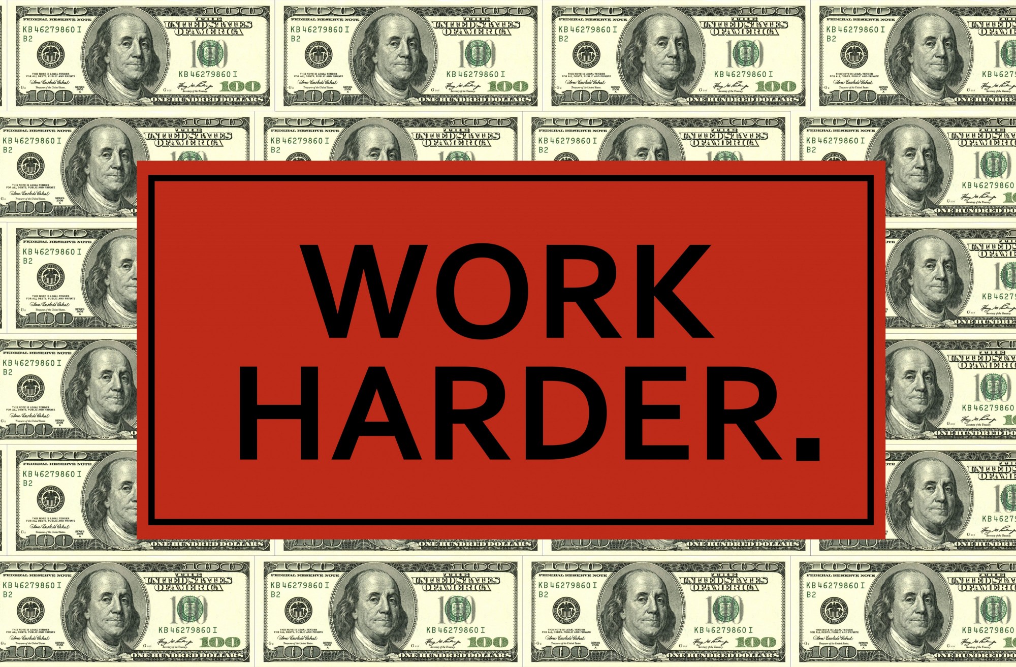 

Картина на холсте work harder работай усерднее 60х90 см