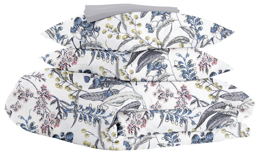 

Комплект постельного белья Cosas Flowers Yard El Grey 180х220