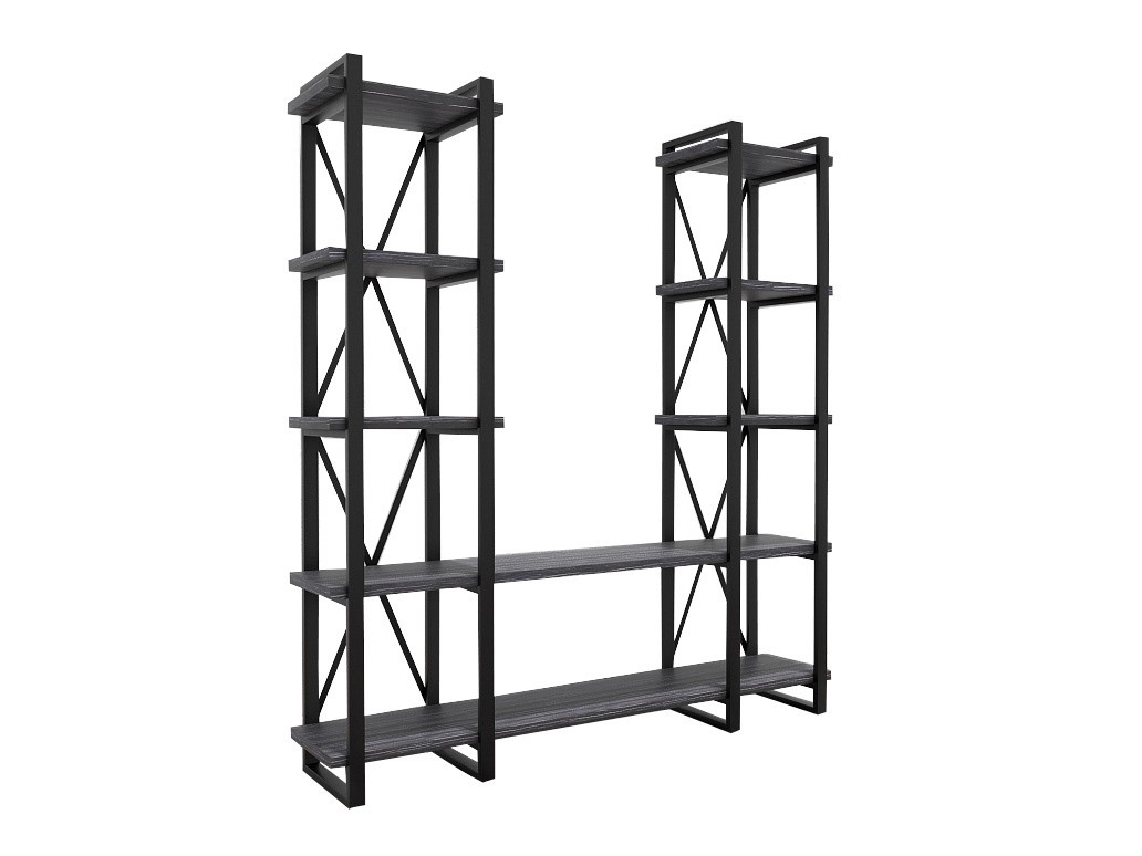 

Стенка Стеллаж СС3 Loft ТриАметекс 340х2080х1820 черная