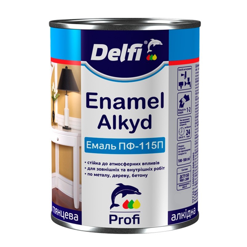 

Эмаль алкидная ПФ-115 П Delfi глянцевая изумрудная 50 кг