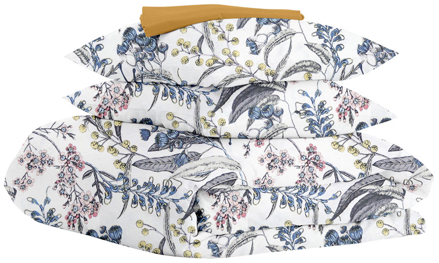 

Комплект постельного белья Cosas Flowers Yard Mustard 200х220