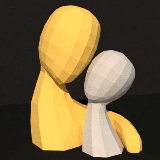 

Влюбленные. Наборы для создания 3д фигур Оригами Papercraft