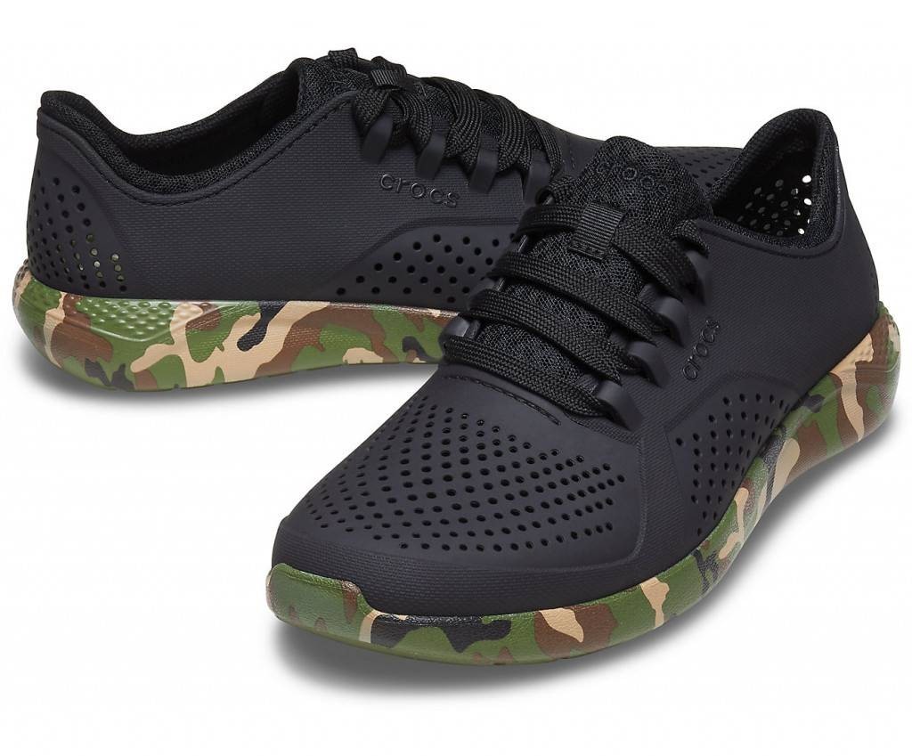 

Мужские кроссовки Crocs Men's LiteRide™ Printed Camo Pacer 46 Черные 207286