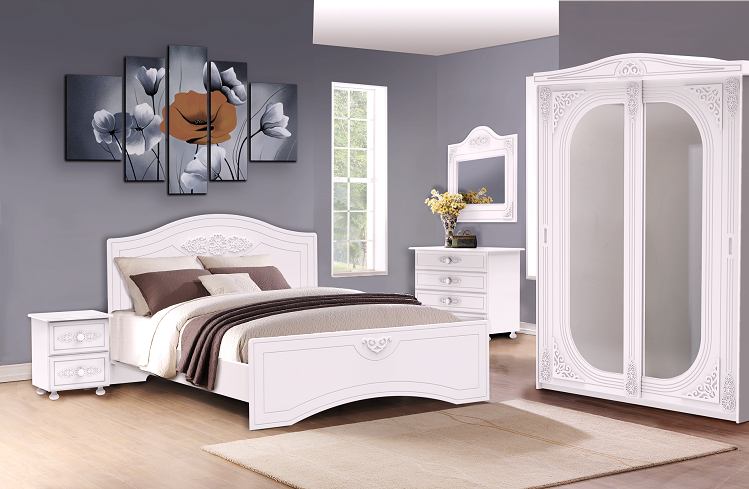 

Кровать Анжелика с газовым подъемным механизмом Неман 160х200 белый супермат