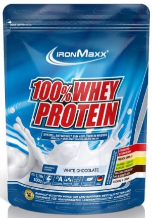 

Протеин IronMaxx 100% Whey Protein - 500 гр (пакет) - Белый шоколад