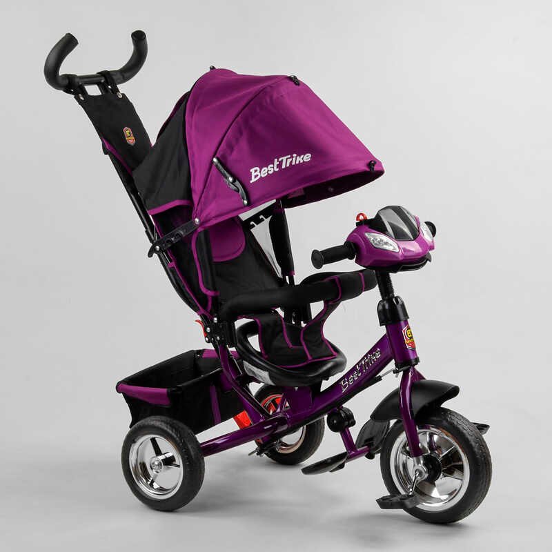 

Детский трехколесный велосипед с родительской ручкой 6588 / 79-822 Best Trike колесо пена, d=25см переднее, d=20см задние, фара
