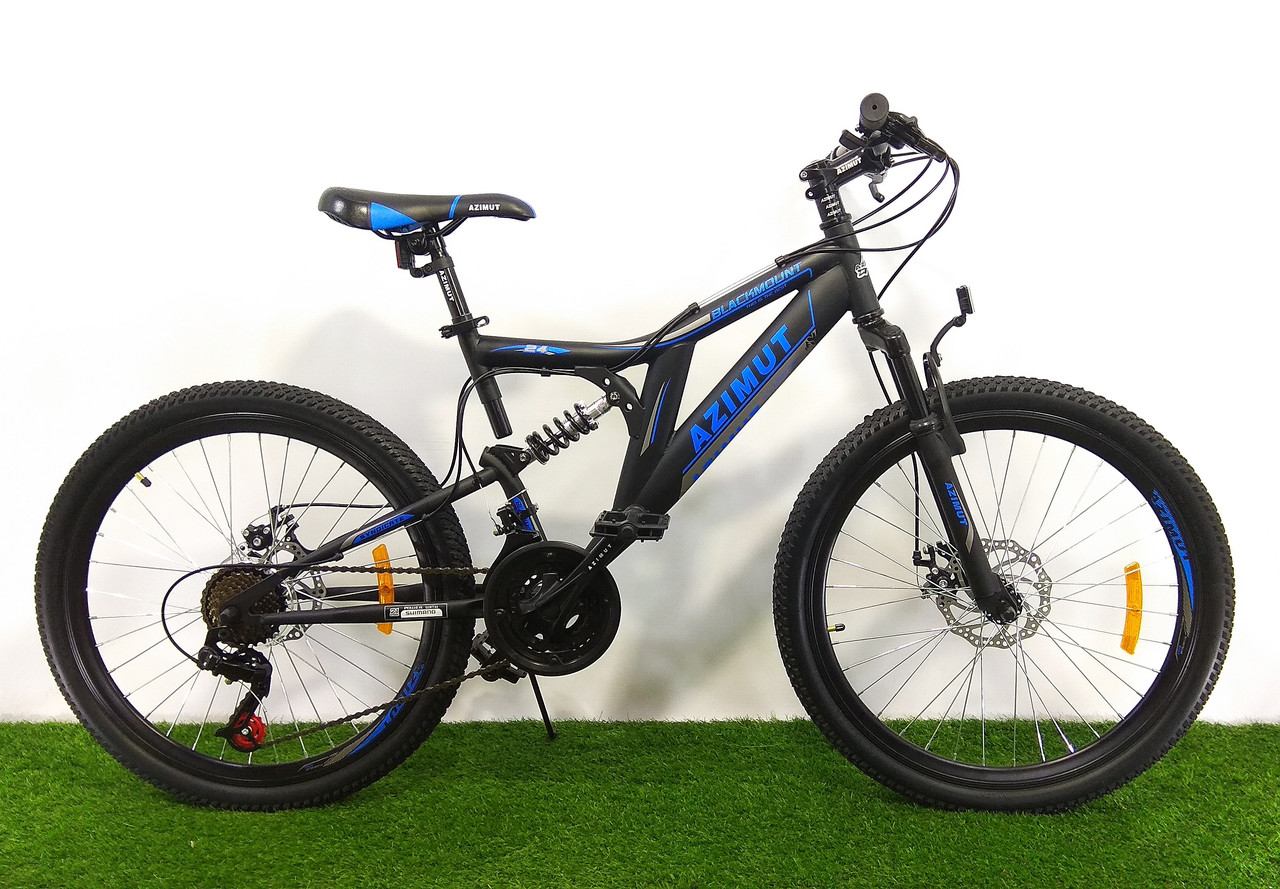 

Велосипед Azimut Blackmount 26" D рама 18 черно-синий