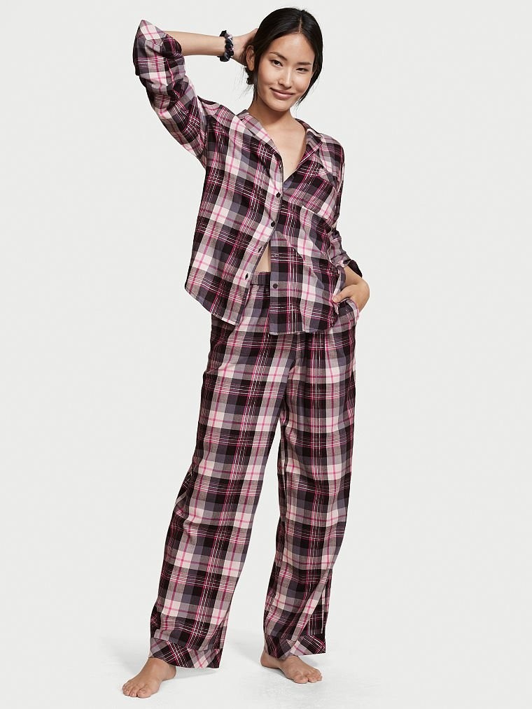 

Пижама фланель Victoria's Secret 817-384-4  Серый/Розовый/Черный, Пижама фланель Victoria's Secret 817-384-4 XL Серый/Розовый/Черный