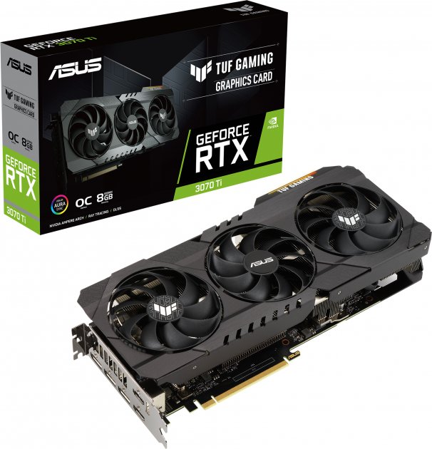 

Відеокарта GF RTX 3070 Ti 8GB GDDR6X TUF Gaming Asus (TUF-RTX3070TI-8G-GAMING)