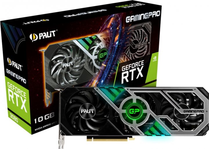 

Відеокарта GF RTX 3080 10GB GDDR6X GamingPro V1 Palit (NED3080019IA-132AA) (LHR)