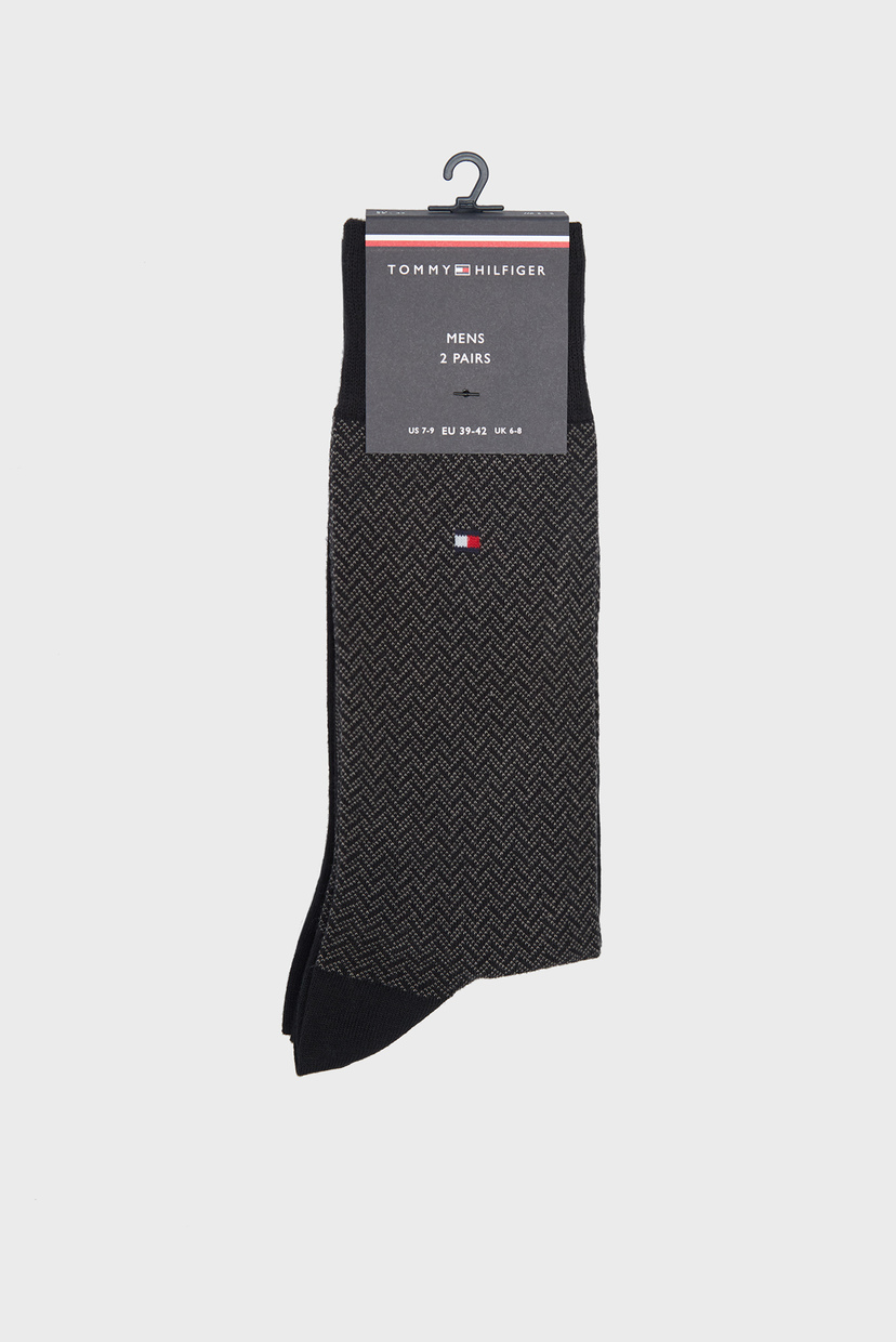 

Мужские хлопковые носки (2 пары) TH MEN SOCK 2P MICRO HERRINGBONE Tommy Hilfiger 39/42 100001199