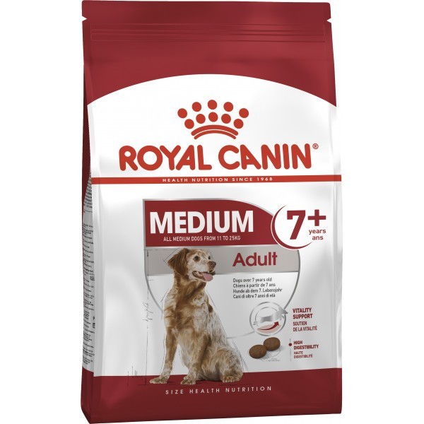 

Сухой корм Royal Canin Medium Adult 7+ для собак средних пород старше 7 лет 4 кг