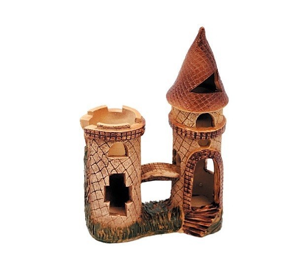 

Декорация для аквариума Природа Башня средняя двойная 14х28 см