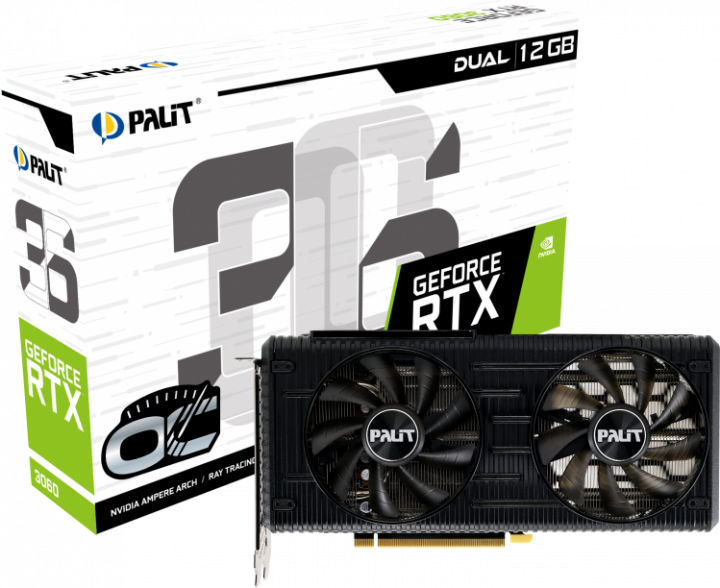 

Відеокарта Palit GeForce RTX 3060 12 GB Dual OC (NE63060T19K9-190AD)