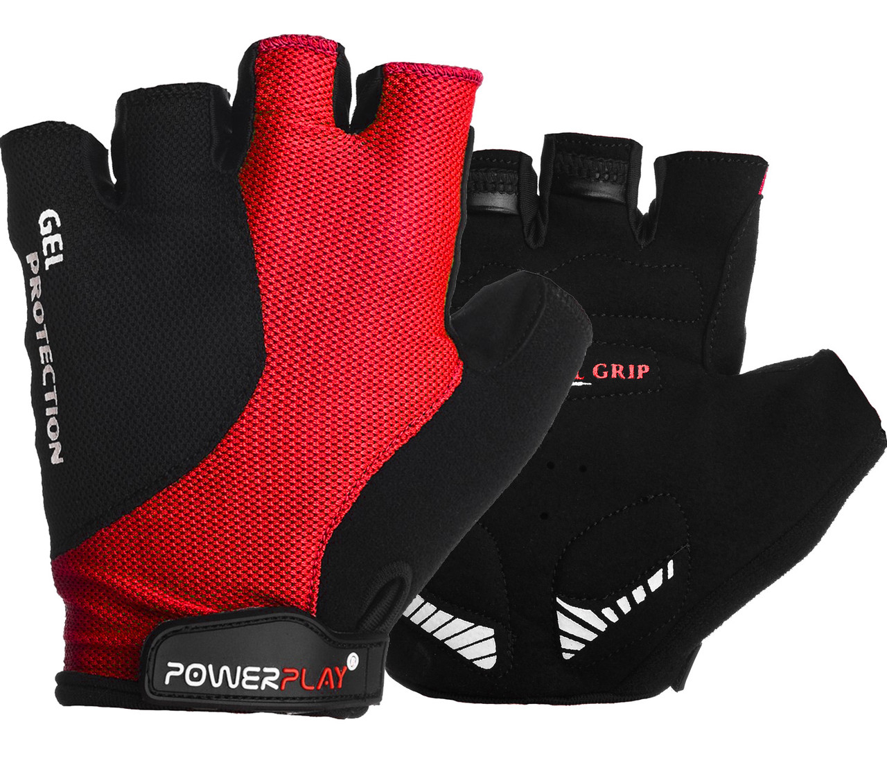 

Велоперчатки PowerPlay 5028 C Черно-красные L