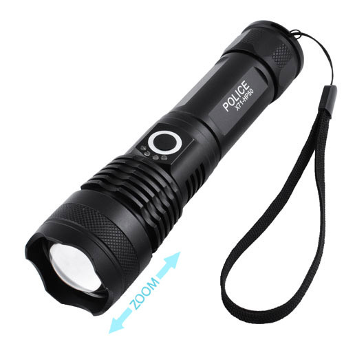 

Фонарь Police X71-HP50, ЗУ micro USB, 1x26650/3xAAA, индикация заряда, zoom, Box