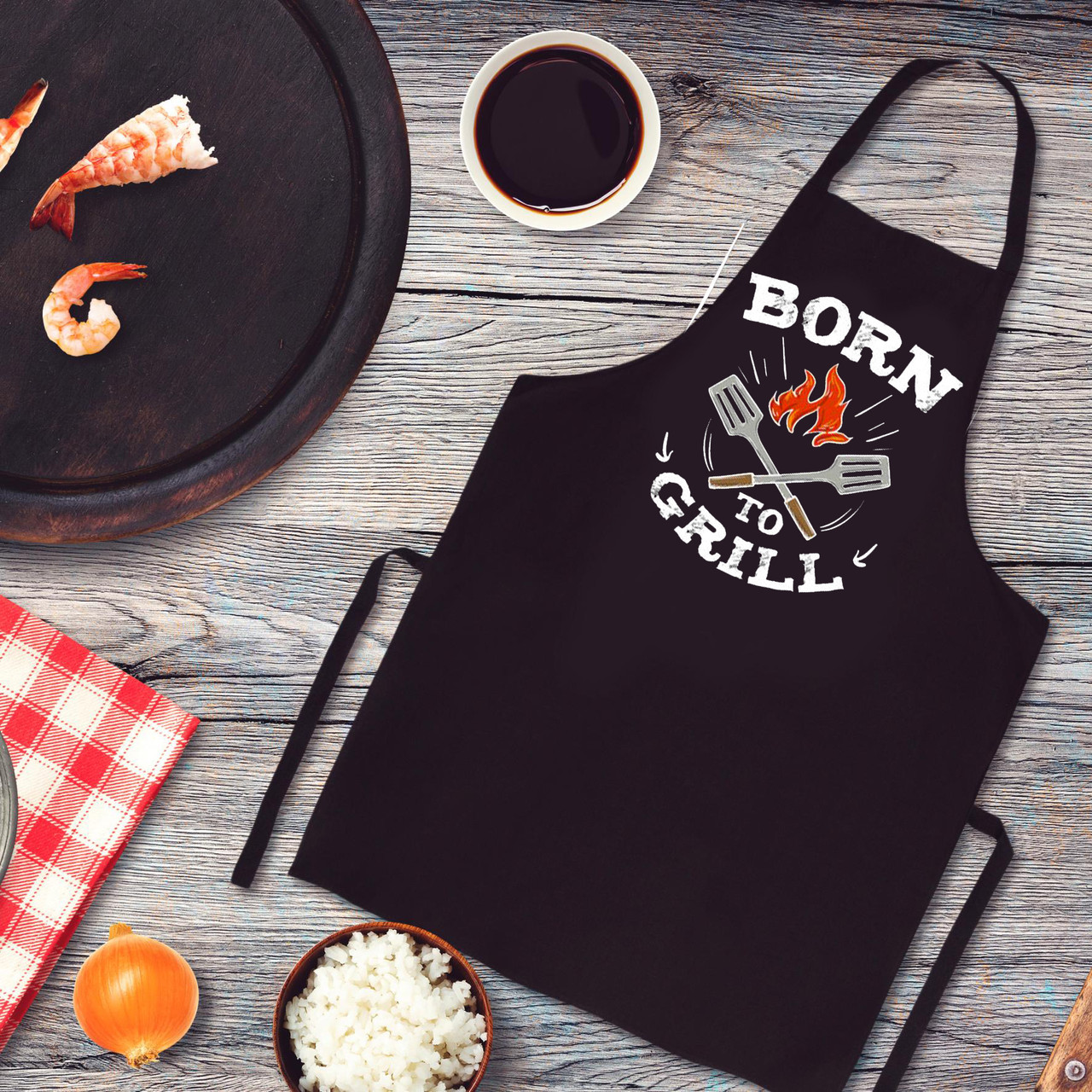 

Фартук с принтом "Born to grill"