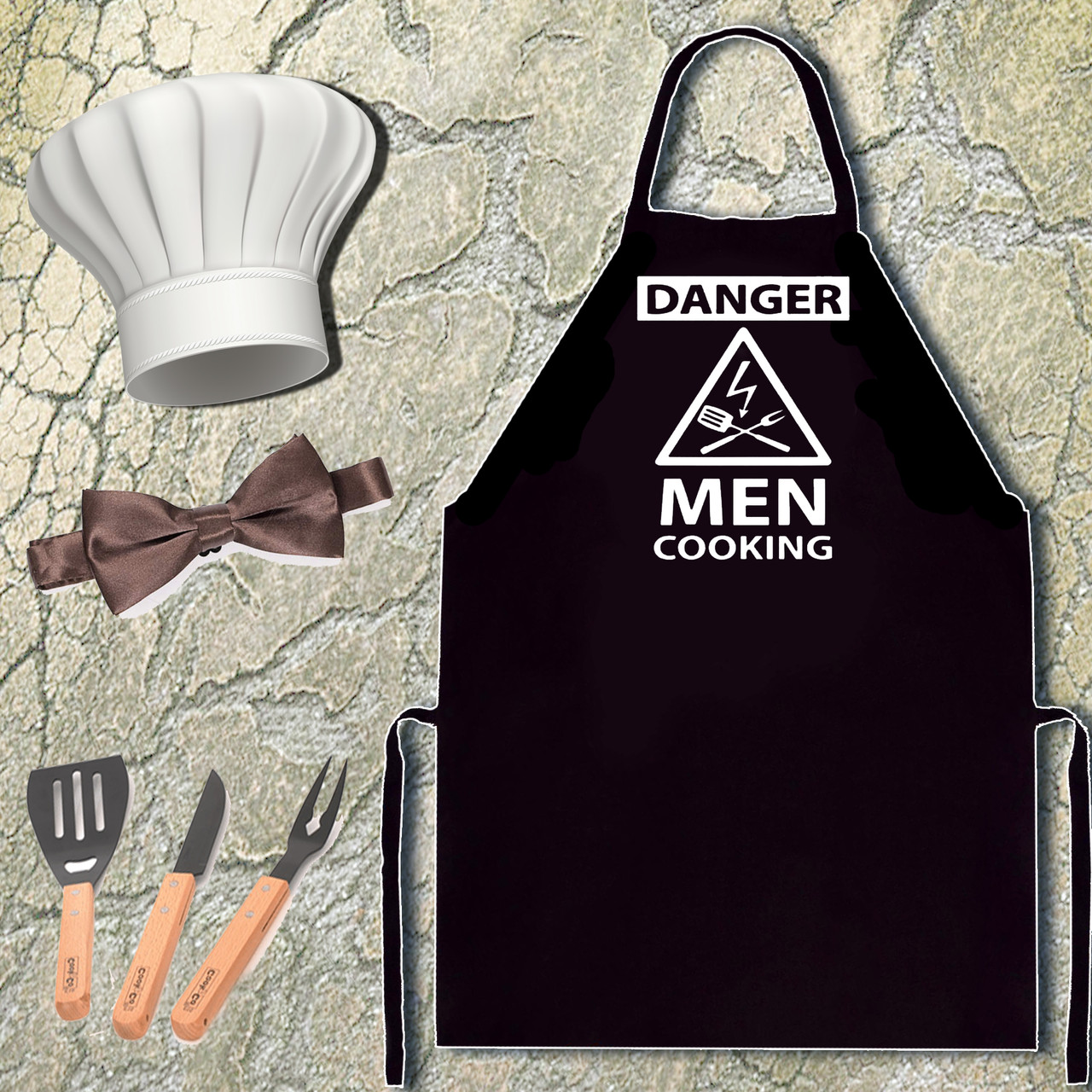 

Фартук с принтом "Danger Men cooking"