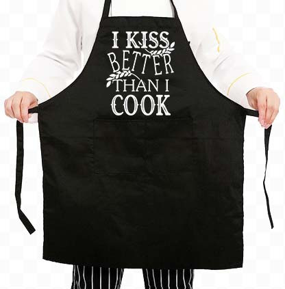 

Фартук с принтом "I kiss better then i cook"