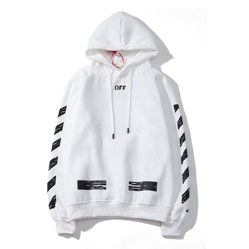 

Кофта толстовка с капюшоном Off White унисекс белая М