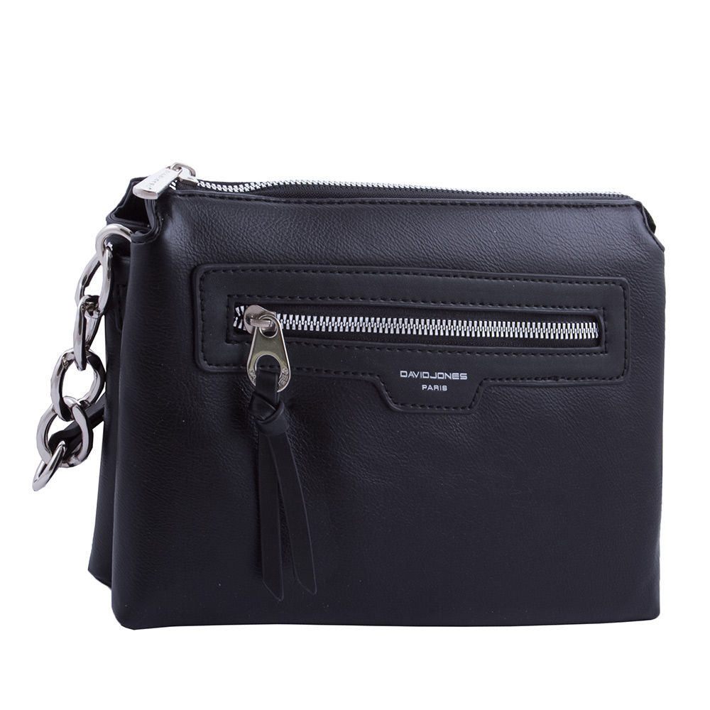 

Сумка женская из кожзаменителя кросс боди David Jones 22089 черная