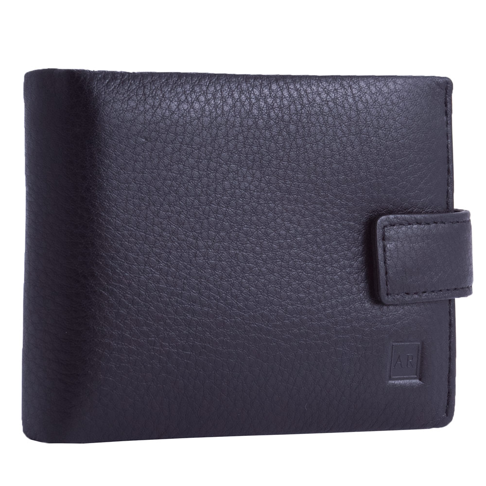 

Мужской кожаный кошелек Alfa Ricco 20446 черный