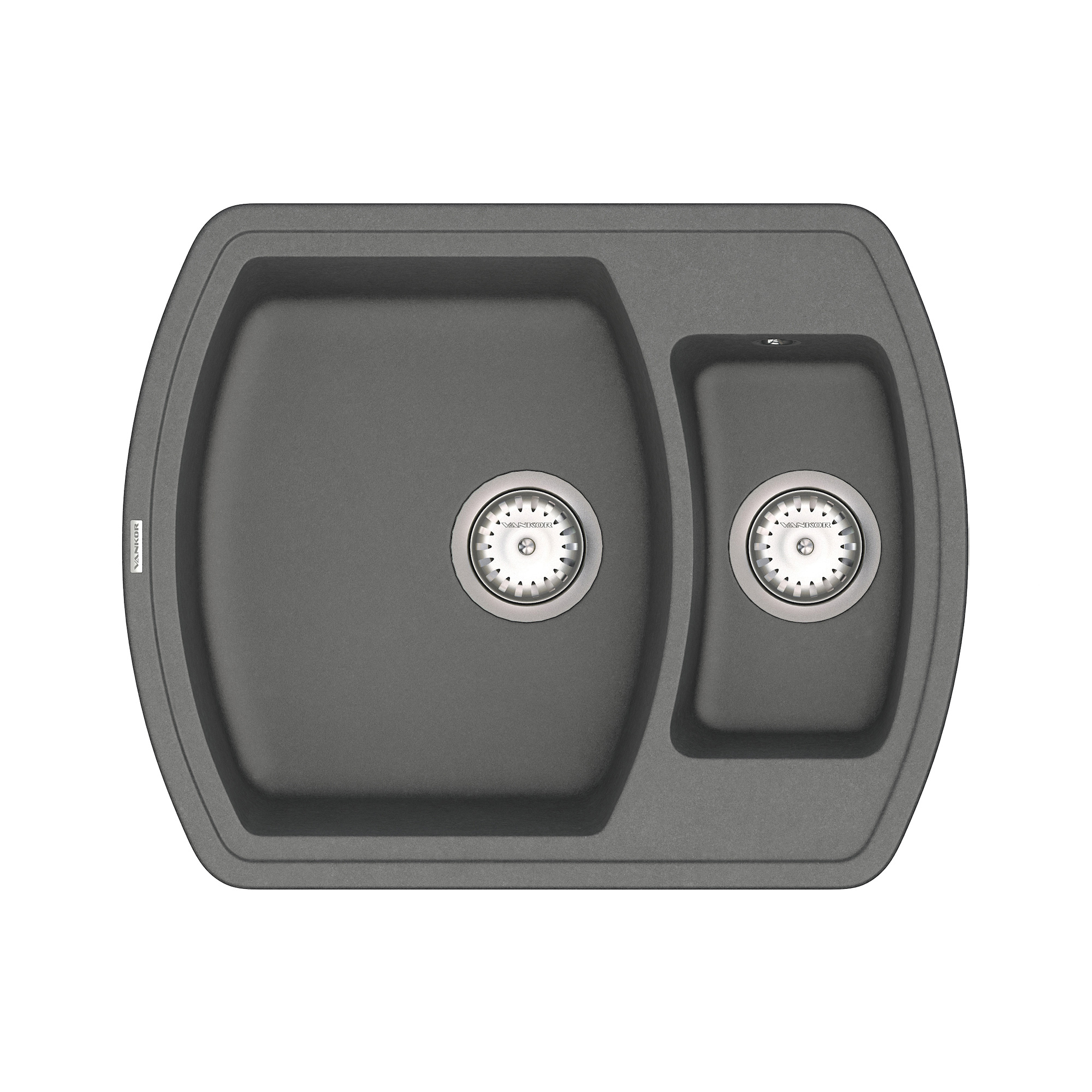

Кухонная мойка VANKOR Norton NMP 03.63 Gray + сифон VANKOR (74896)