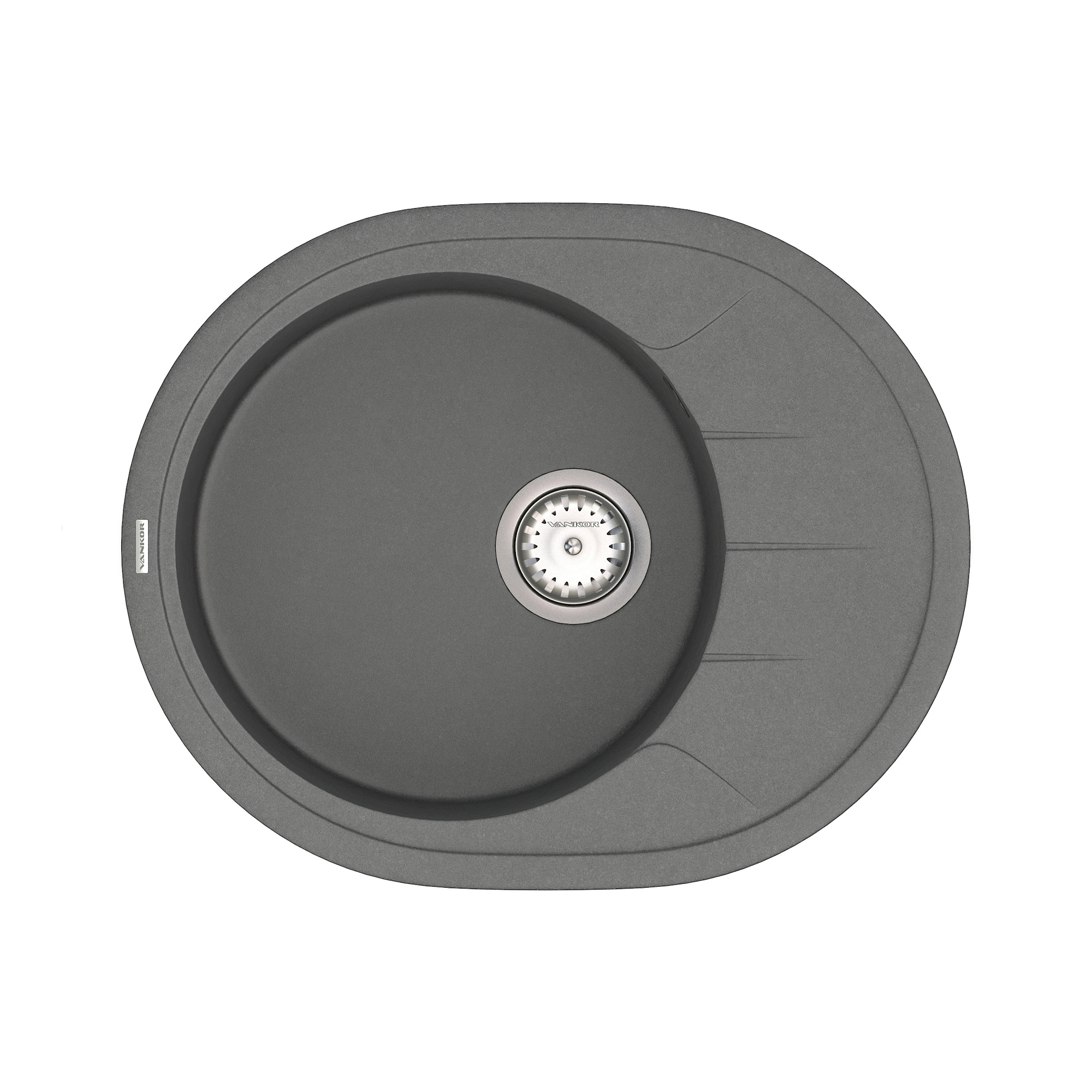 

Кухонная мойка VANKOR Sity SMO 02.61 Gray + сифон VANKOR (74813)