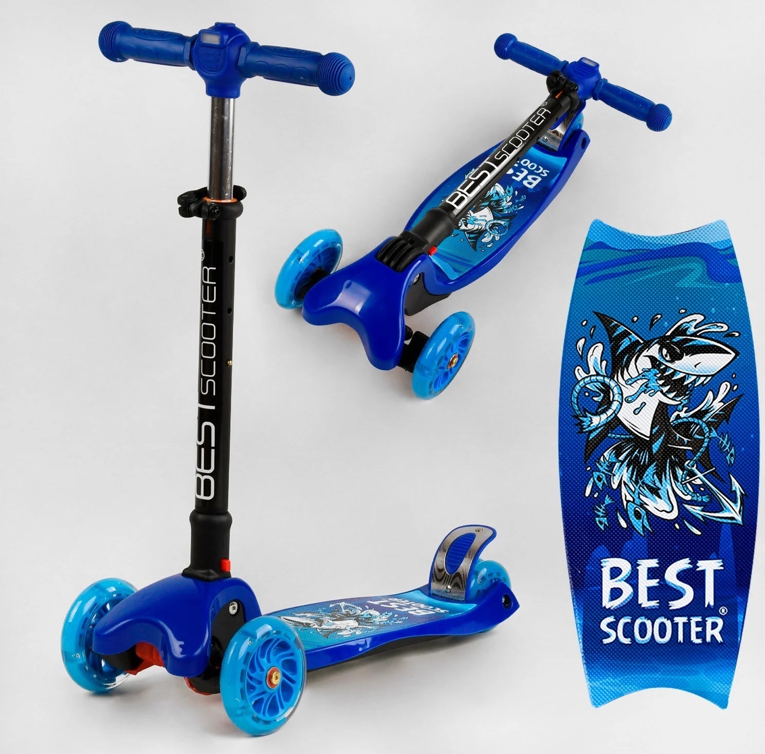 

Самокат Best Scooter MAXI Black-Blue (L-7302)