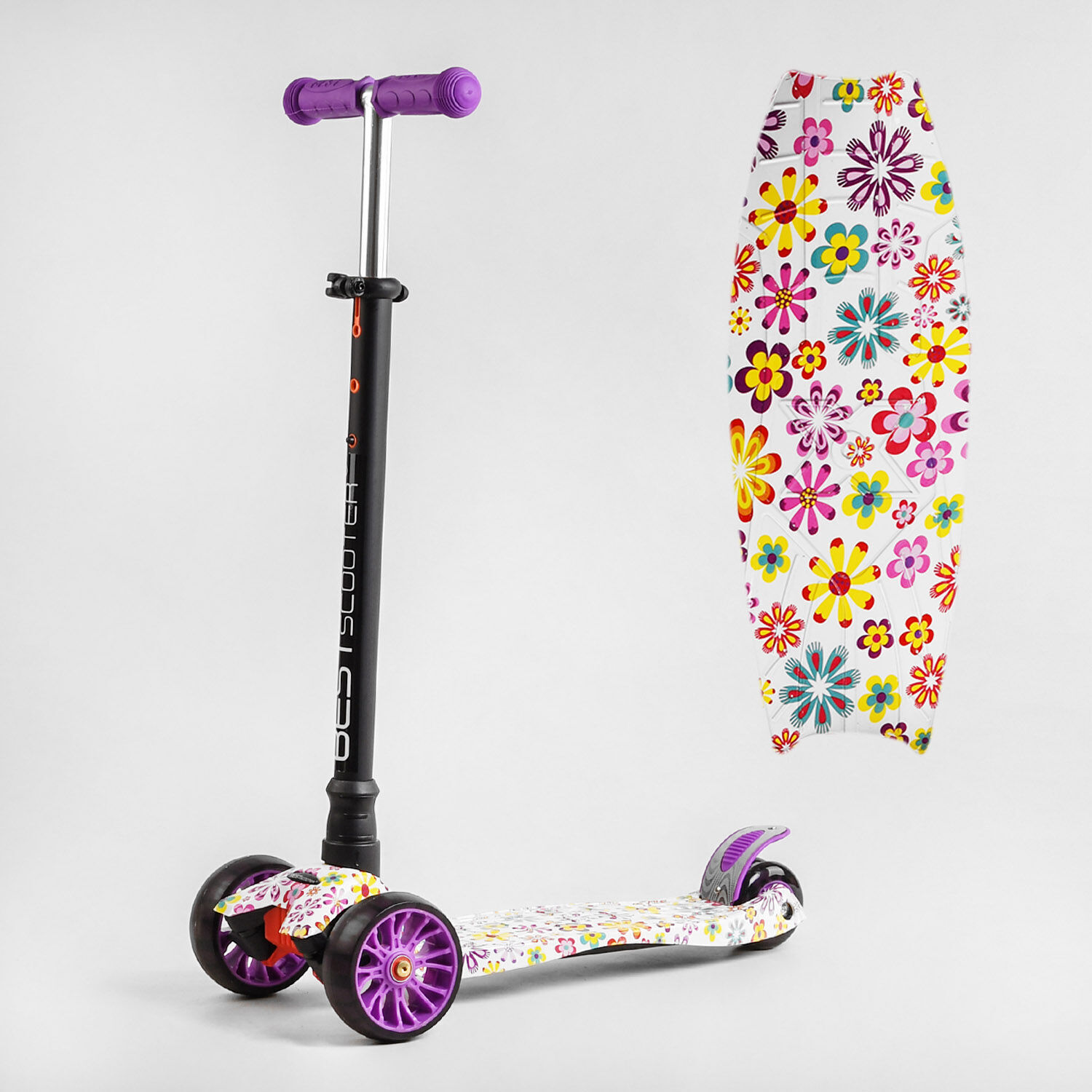 

Самокат Best Scooter MAXI Black-Purple (S-11607)