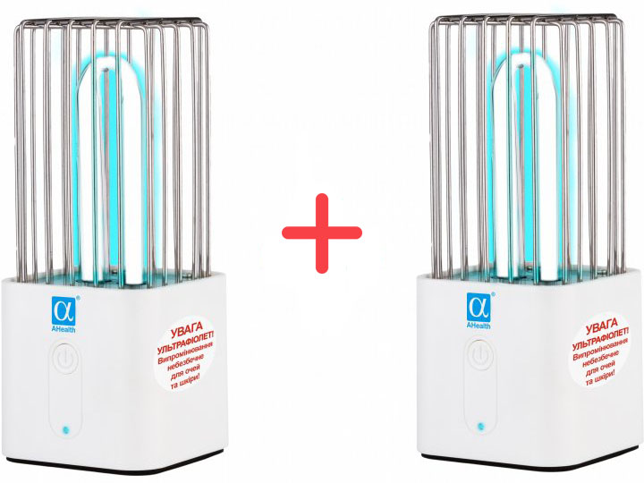 

Бактерицидная лампа ультрафиолетовая AHealth AH UV3 white 2 шт
