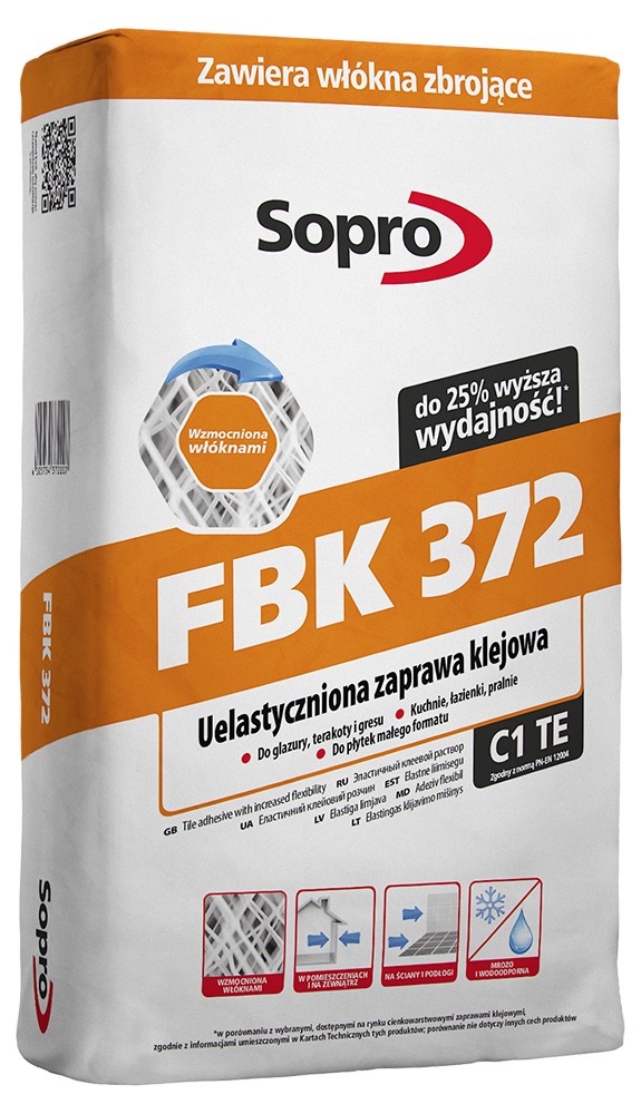 

Пластифицированный клеевой раствор Sopro FBK 372 20 кг