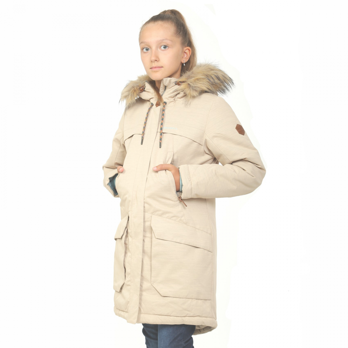 

Куртка зимняя Merrell Girls Padded Jacket 13 лет (158 см) бежевый (101378-T0-158)