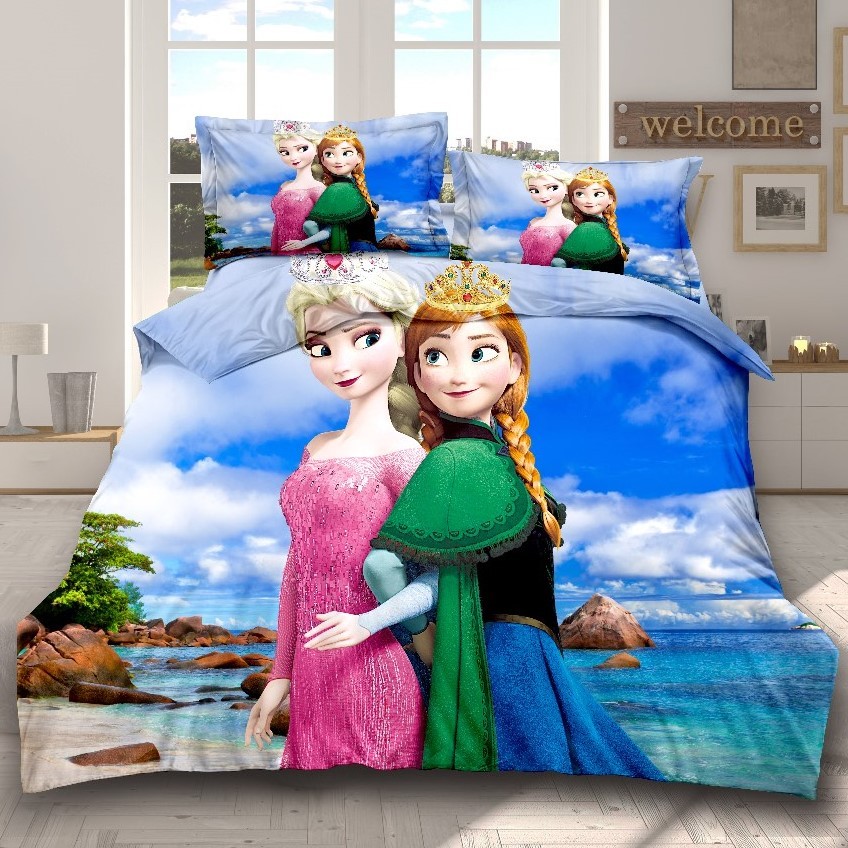 

Детское полуторное постельное белье "Эльза и Анна" (фланель)