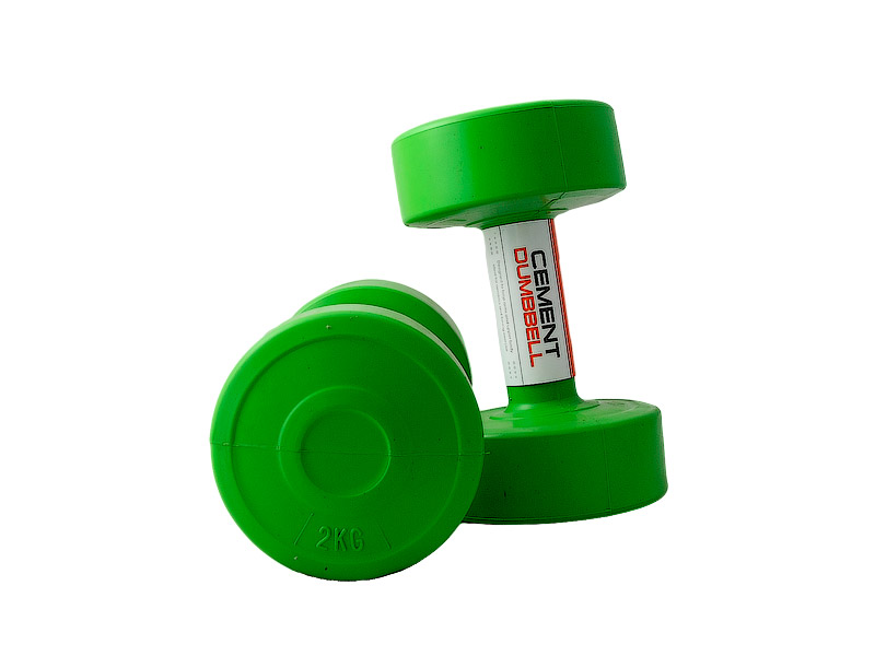 

Гантелі пластикові пара LiveUp cement dumbell 2х2 кг зелений